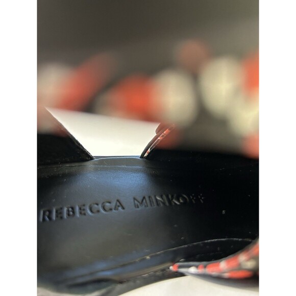 Rebecca Minkoff Ankle Boots Kianna Cutout Bootie 6.5M Red Black Floral Back Zip - Picture 11 of 16